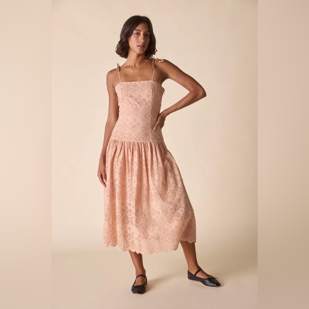 St. Roche Drop Waist Midi Dress